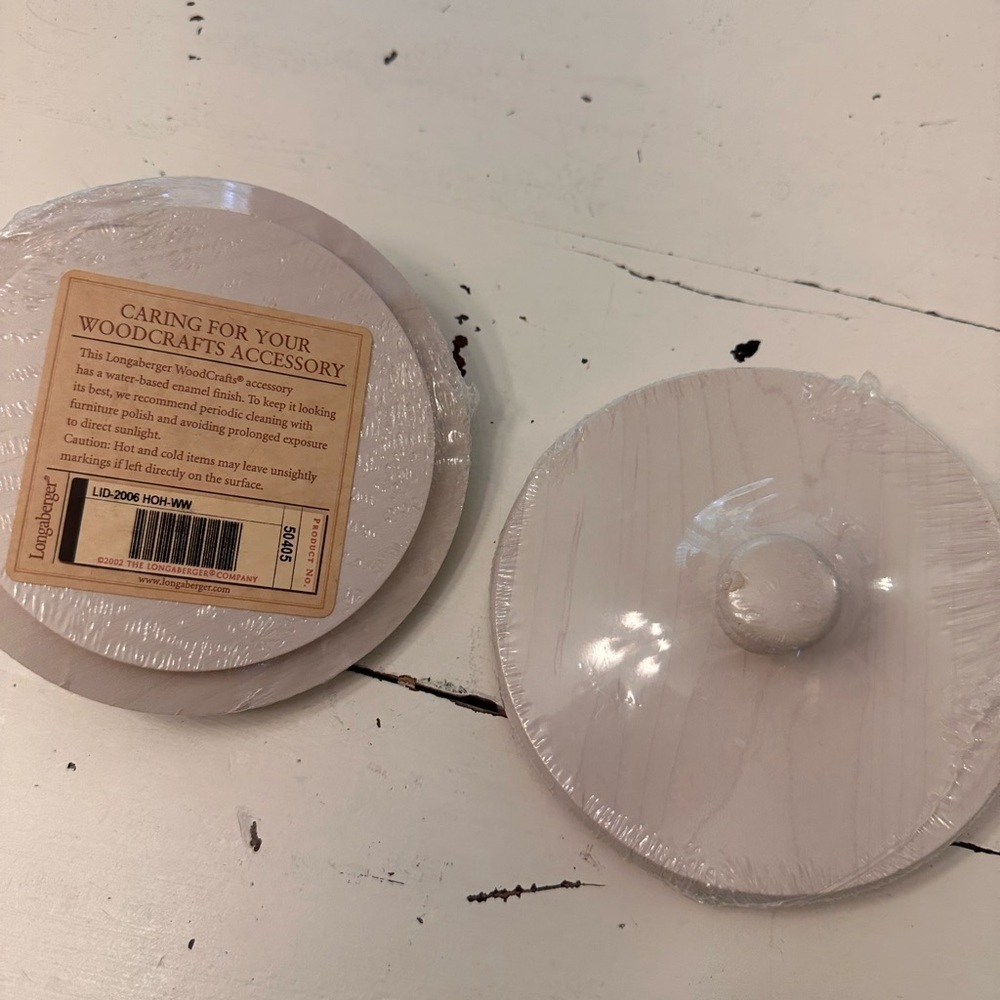 Longaberger 2006 Whitewashed Horizon of Hope Lid - Qty 2